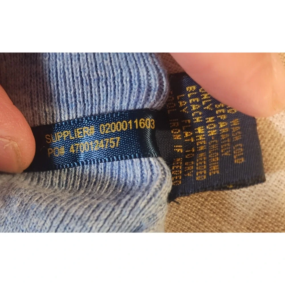 Polo Ralph Lauren 4XB Pima Cotton Sweater Light Blue Big & Tall RN 41381 Logo US